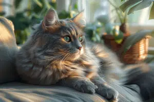 Les mystères et merveilles du chat gris à poil long