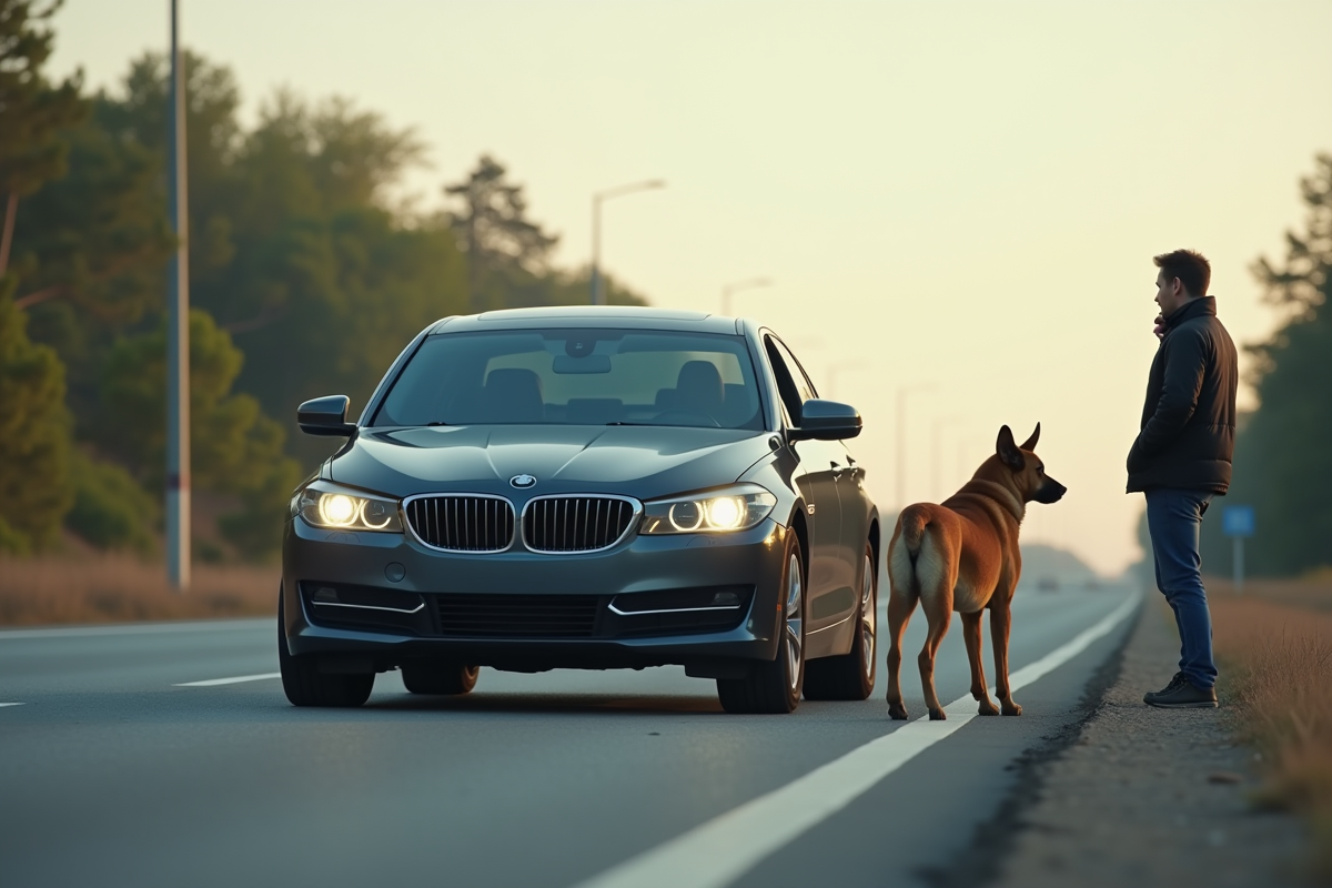 chien voiture