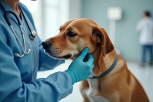 Photo de gale d’oreille chez le chien : reconnaître les premiers signes